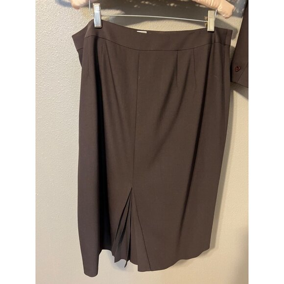 Talbots Skirt Suit Brown 16P Stretch Wool Blazer & Skirt All Season Classic - Picture 13 of 15